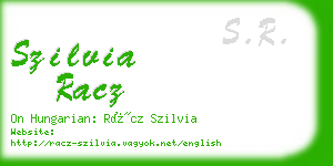 szilvia racz business card